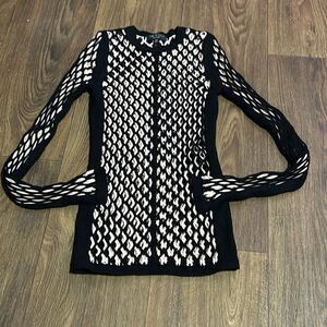 Rag & Bone‎ wes top Womens Black Nude Double Layer Mesh Stitch layered punk